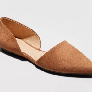 Women's Rebecca Microsuede Pointed Ballet Flats